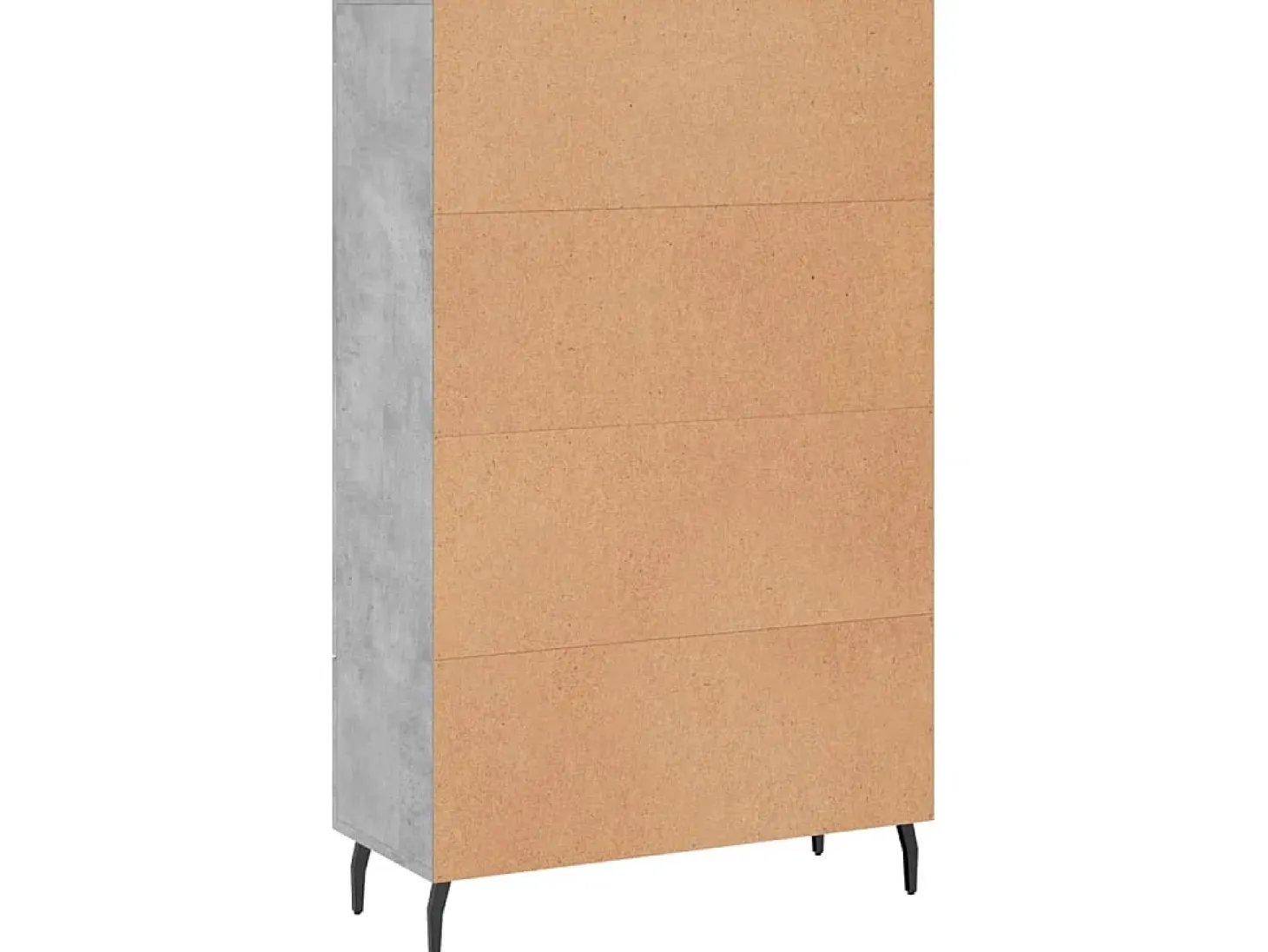 Aparador alto madera de ingeniería gris hormigón 69,5x31x115 cm