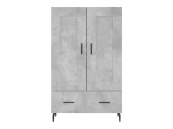Aparador alto madera de ingeniería gris hormigón 69,5x31x115 cm