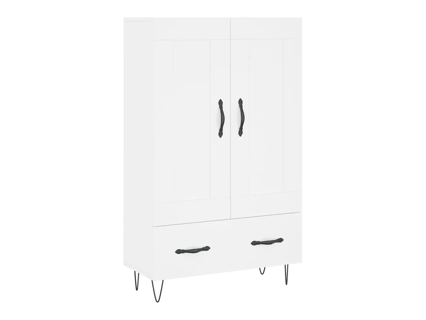 Aparador alto madera de ingeniería blanco 69,5x31x115 cm ES98818