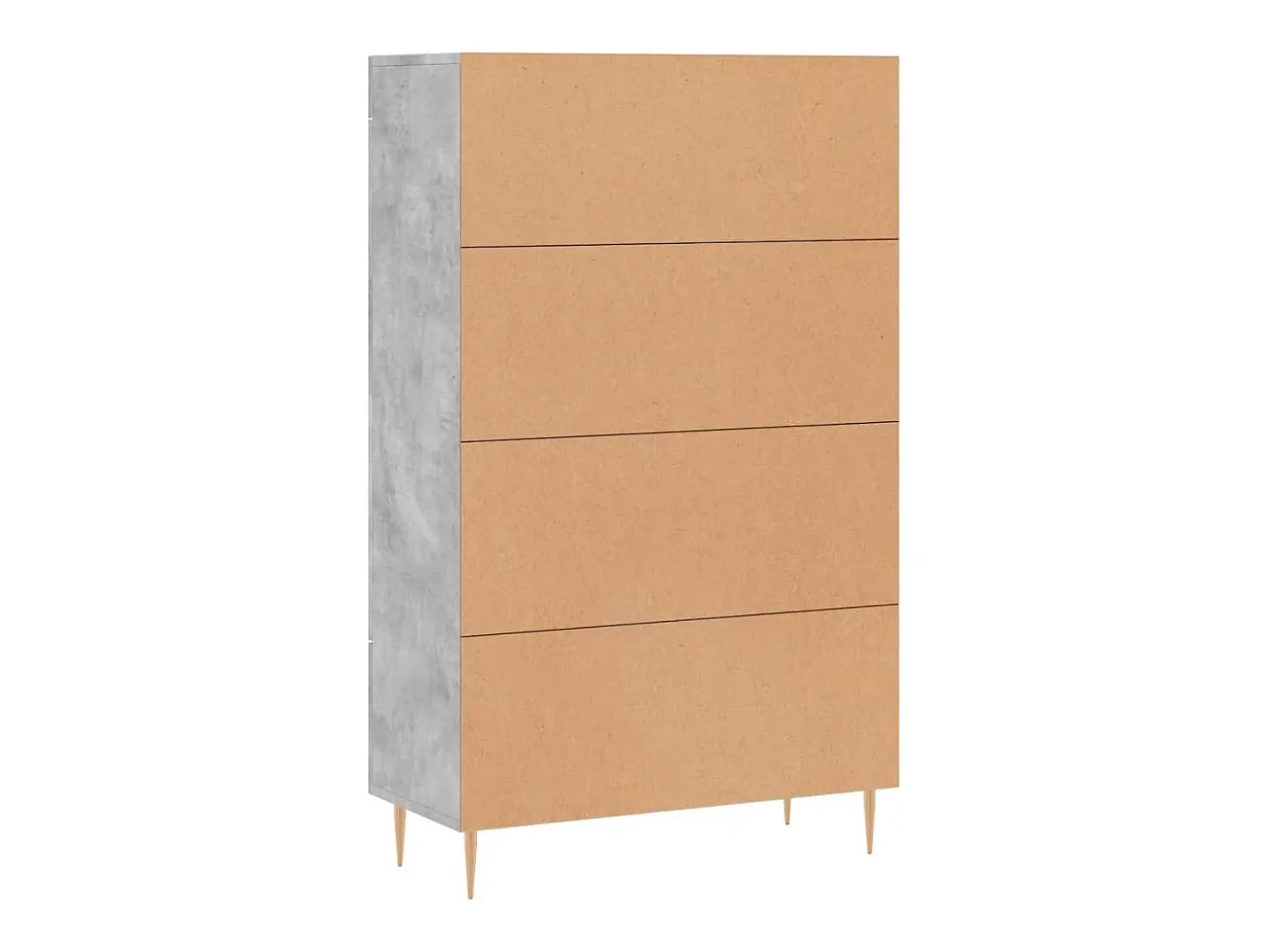 Aparador alto madera de ingeniería gris hormigón 69,5x31x115 cm