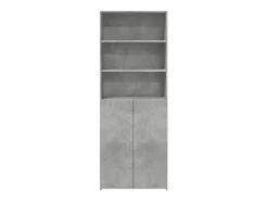 Aparador alto madera de ingeniería gris hormigón 70x42,5x185 cm