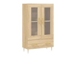 Aparador alto madera de ingeniería roble Sonoma 69,5x31x115 cm ES94253