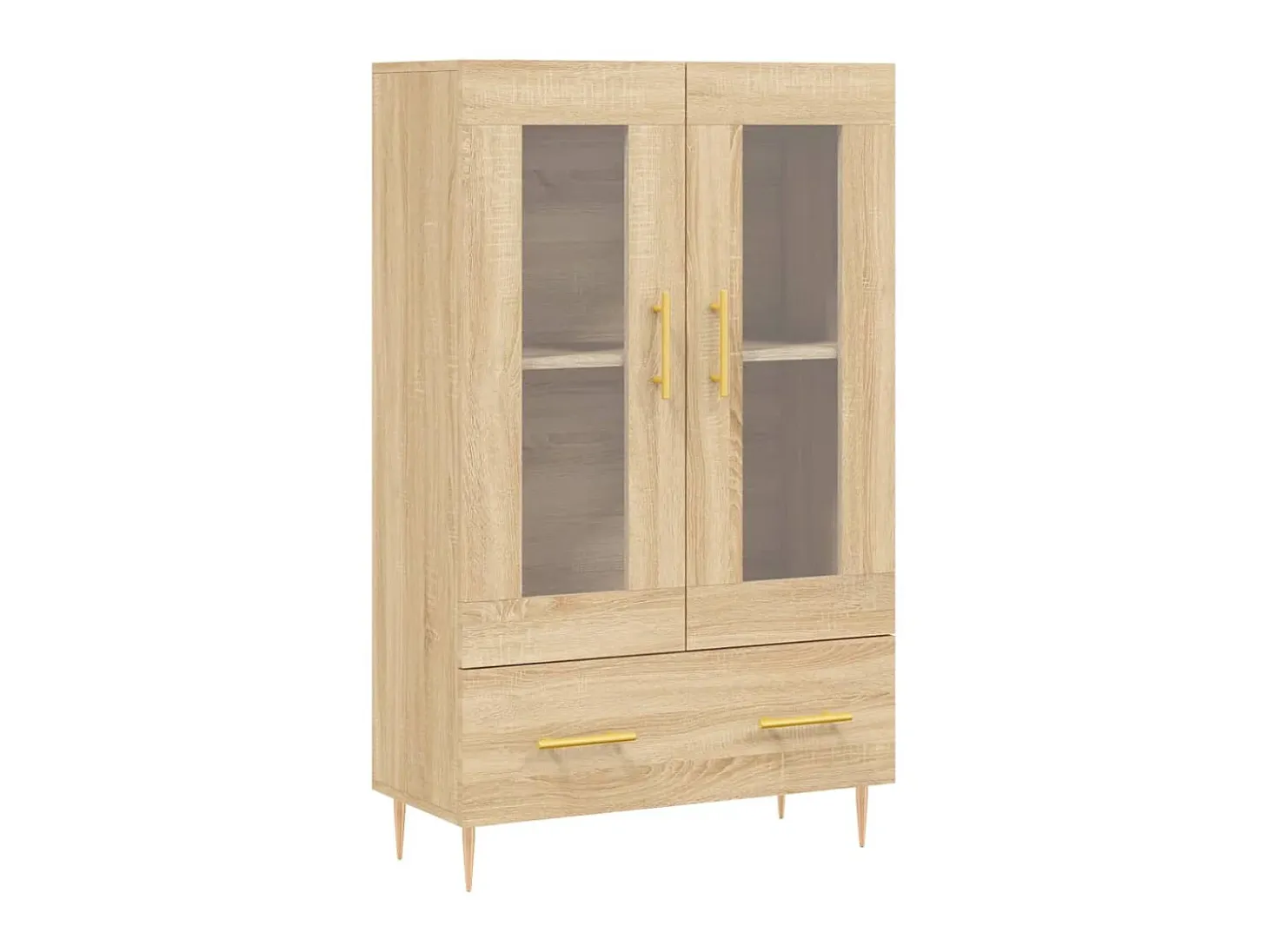 Aparador alto madera de ingeniería roble Sonoma 69,5x31x115 cm ES94253