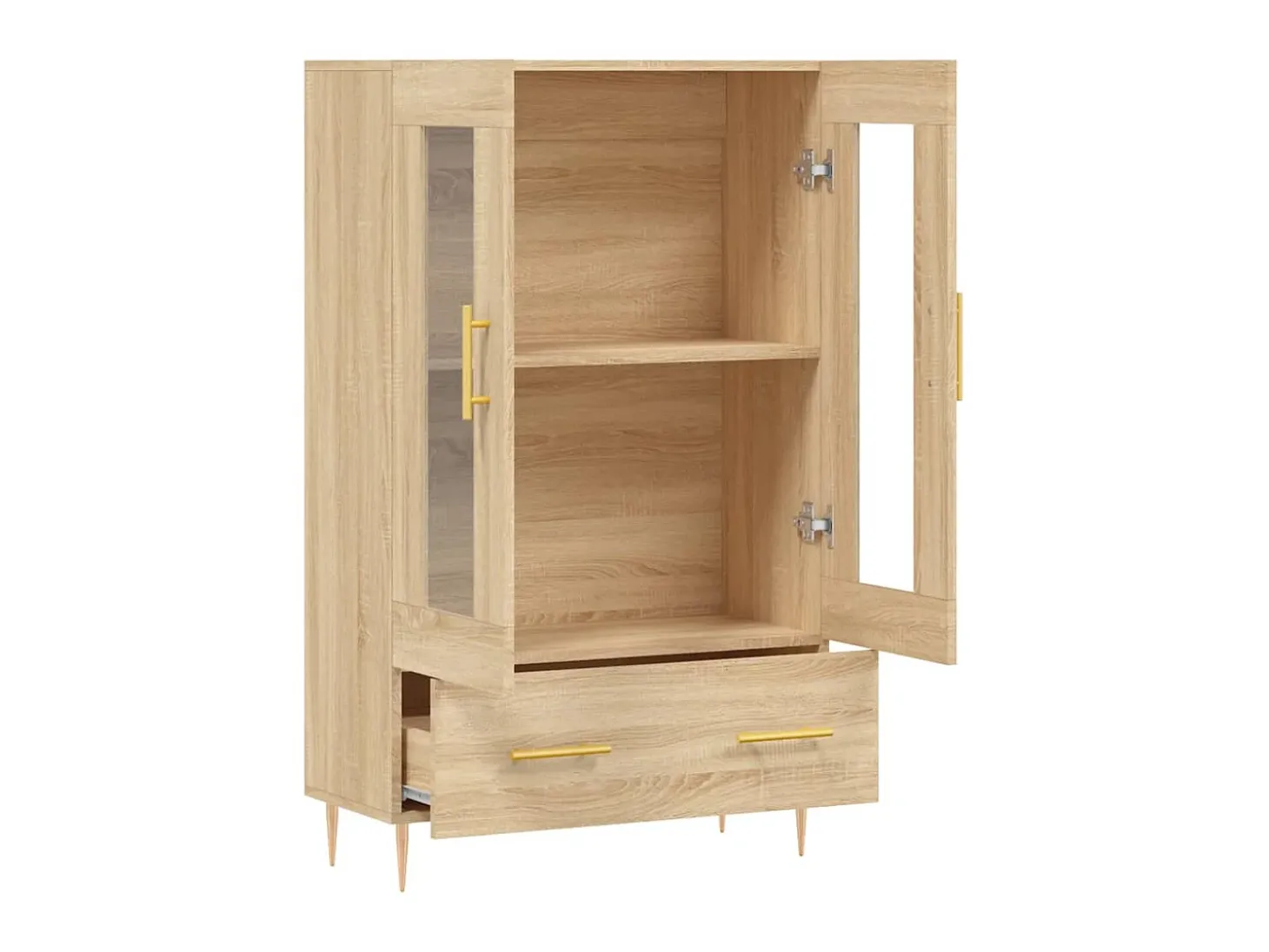 Aparador alto madera de ingeniería roble Sonoma 69,5x31x115 cm ES94253