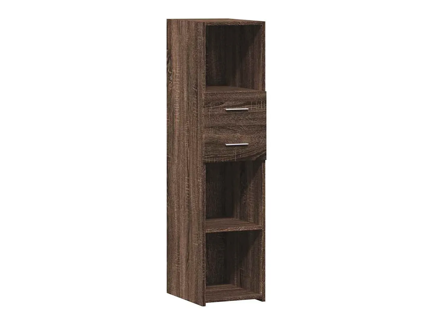 Aparador alto madera de ingeniería marrón roble 30x42,5x124 cm