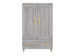 Aparador alto madera de ingeniería gris Sonoma 69,5x31x115 cm