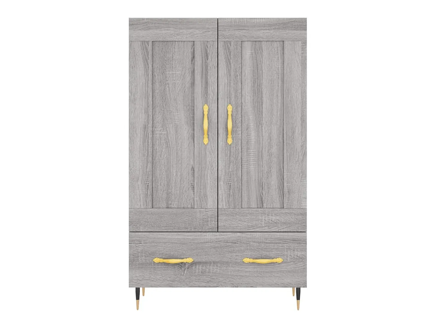 Aparador alto madera de ingeniería gris Sonoma 69,5x31x115 cm