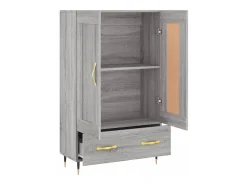 Aparador alto madera de ingeniería gris Sonoma 69,5x31x115 cm