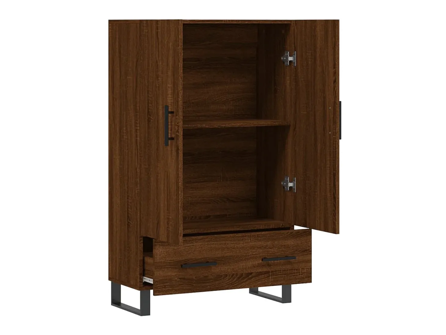 Aparador alto madera de ingeniería roble marrón 69,5x31x115 cm ES22088