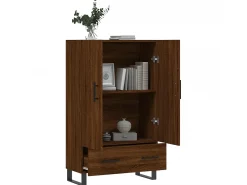 Aparador alto madera de ingeniería roble marrón 69,5x31x115 cm ES22088