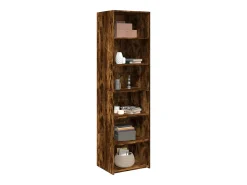 Aparador alto madera de ingeniería roble ahumado 50x41x185 cm