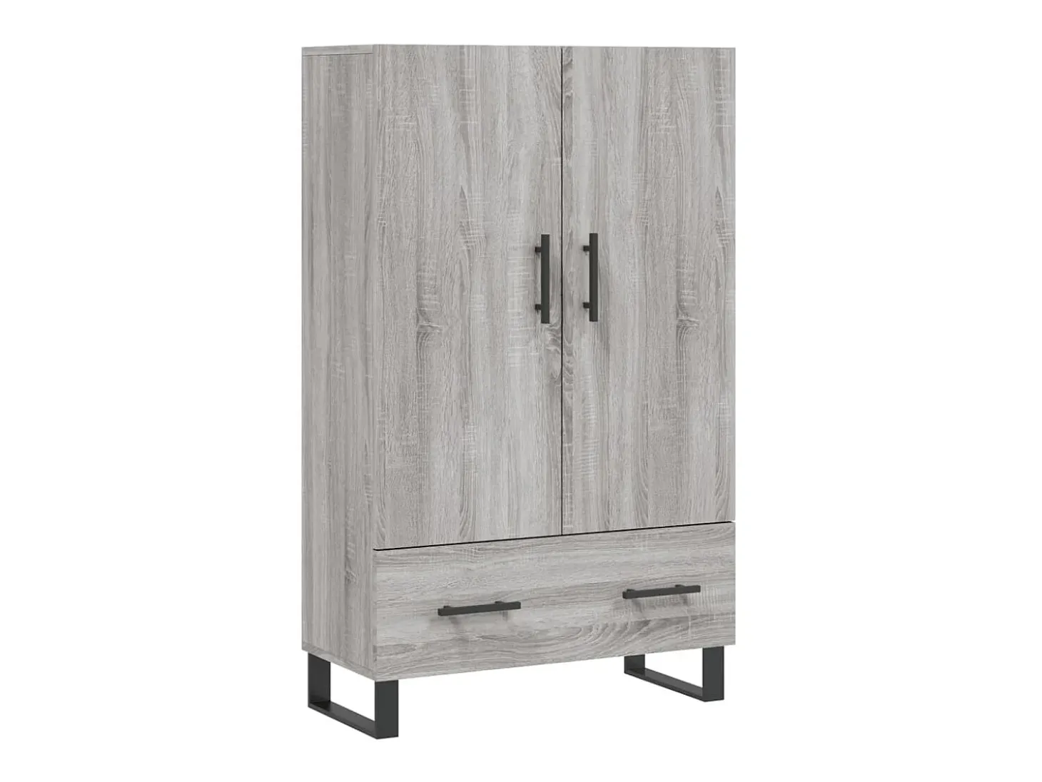 Aparador alto madera de ingeniería gris Sonoma 69,5x31x115 cm ES56359