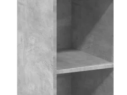 Aparador alto madera de ingeniería gris hormigón 40x41x124 cm