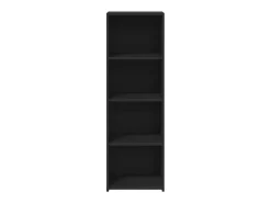 Aparador alto madera de ingeniería negro 40x41x124 cm