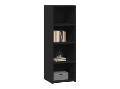 Aparador alto madera de ingeniería negro 40x41x124 cm