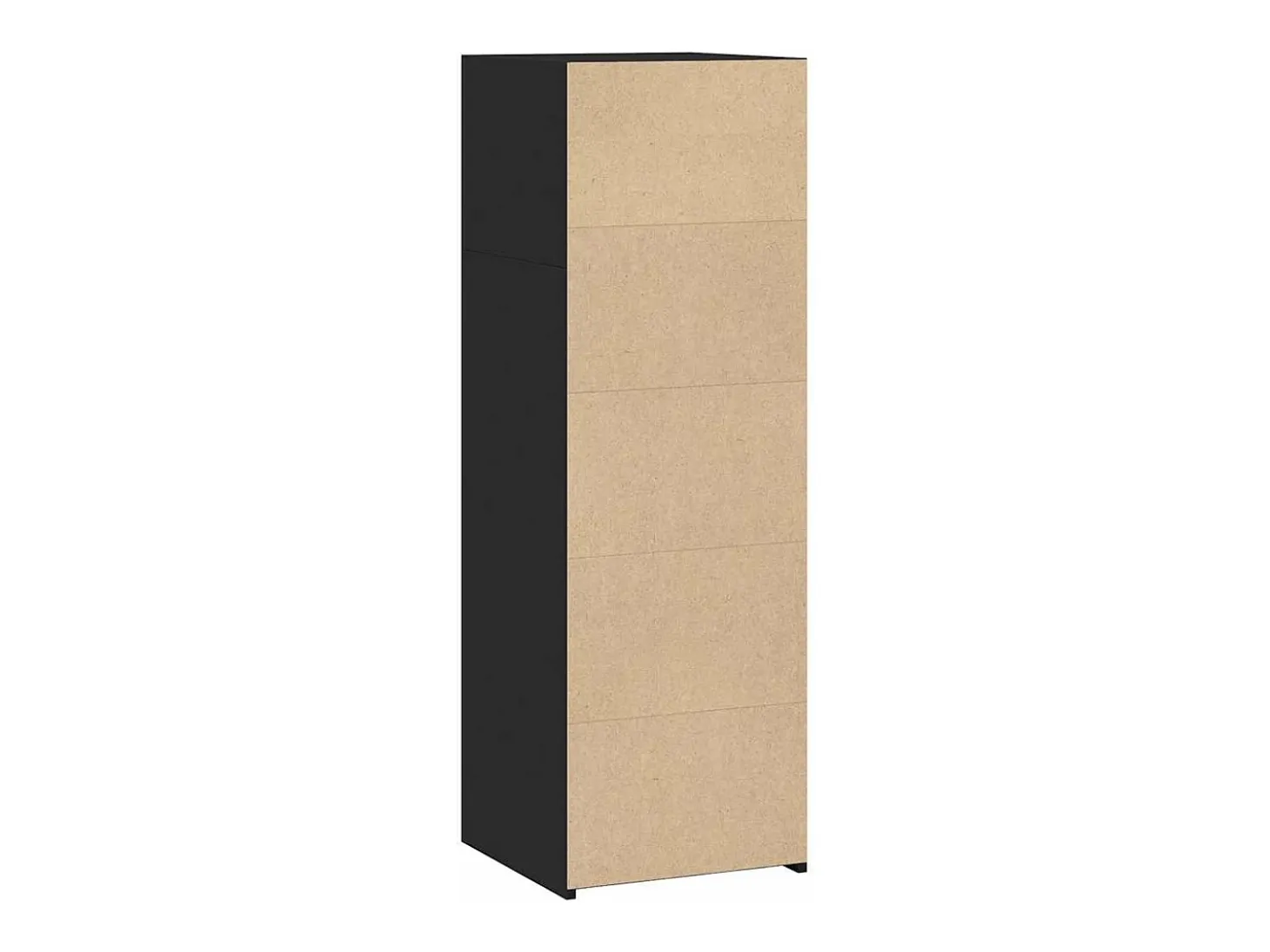 Aparador alto madera de ingeniería negro 40x41x124 cm