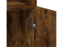 Aparador alto madera de ingeniería roble ahumado 80x42,5x249 cm