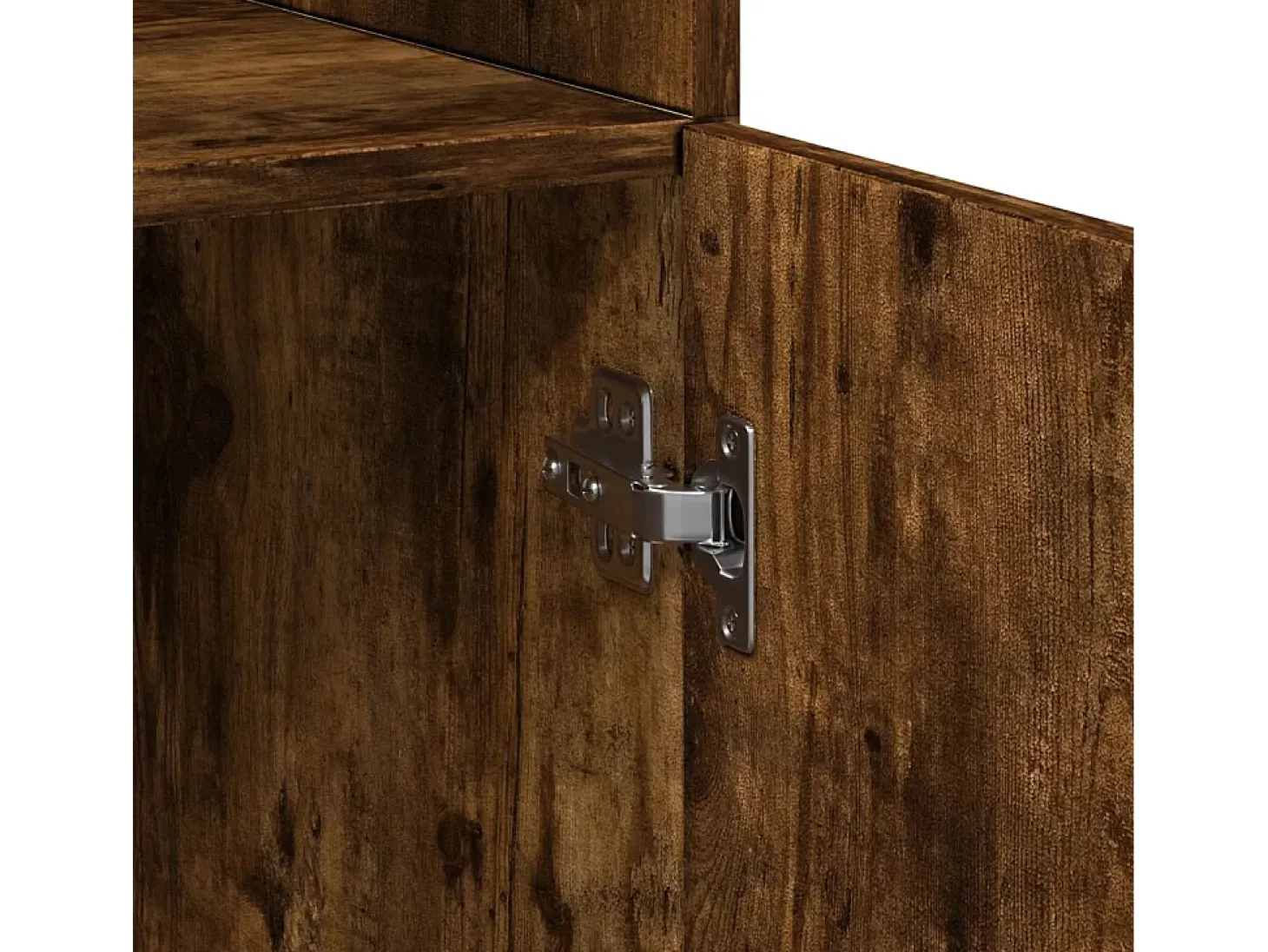 Aparador alto madera de ingeniería roble ahumado 80x42,5x249 cm
