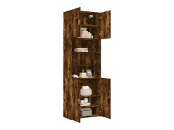 Aparador alto madera de ingeniería roble ahumado 80x42,5x249 cm