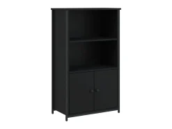 Aparador alto madera de ingeniería negro 62x32x103,5 cm ES64576