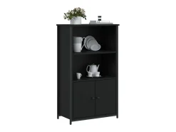 Aparador alto madera de ingeniería negro 62x32x103,5 cm ES64576