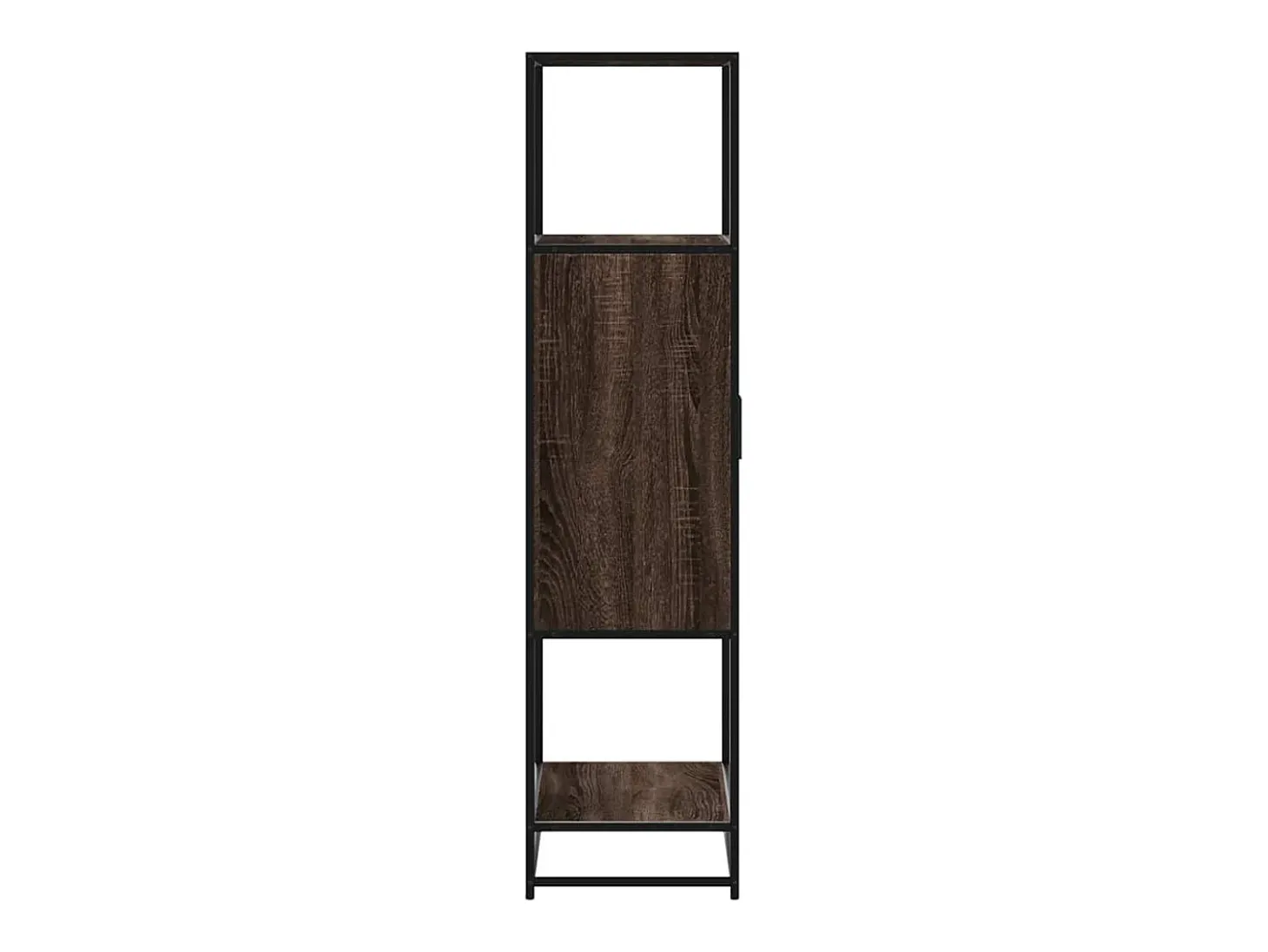 Aparador alto madera de ingeniería y metal marrón roble