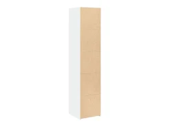 Aparador alto madera de ingeniería blanco 40x41x185 cm