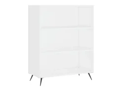Aparador alto madera de ingeniería blanco 69,5x32,5x180 cm ES17035