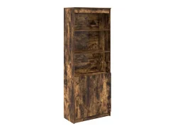 Aparador alto madera de ingeniería roble ahumado 70x35x180 cm