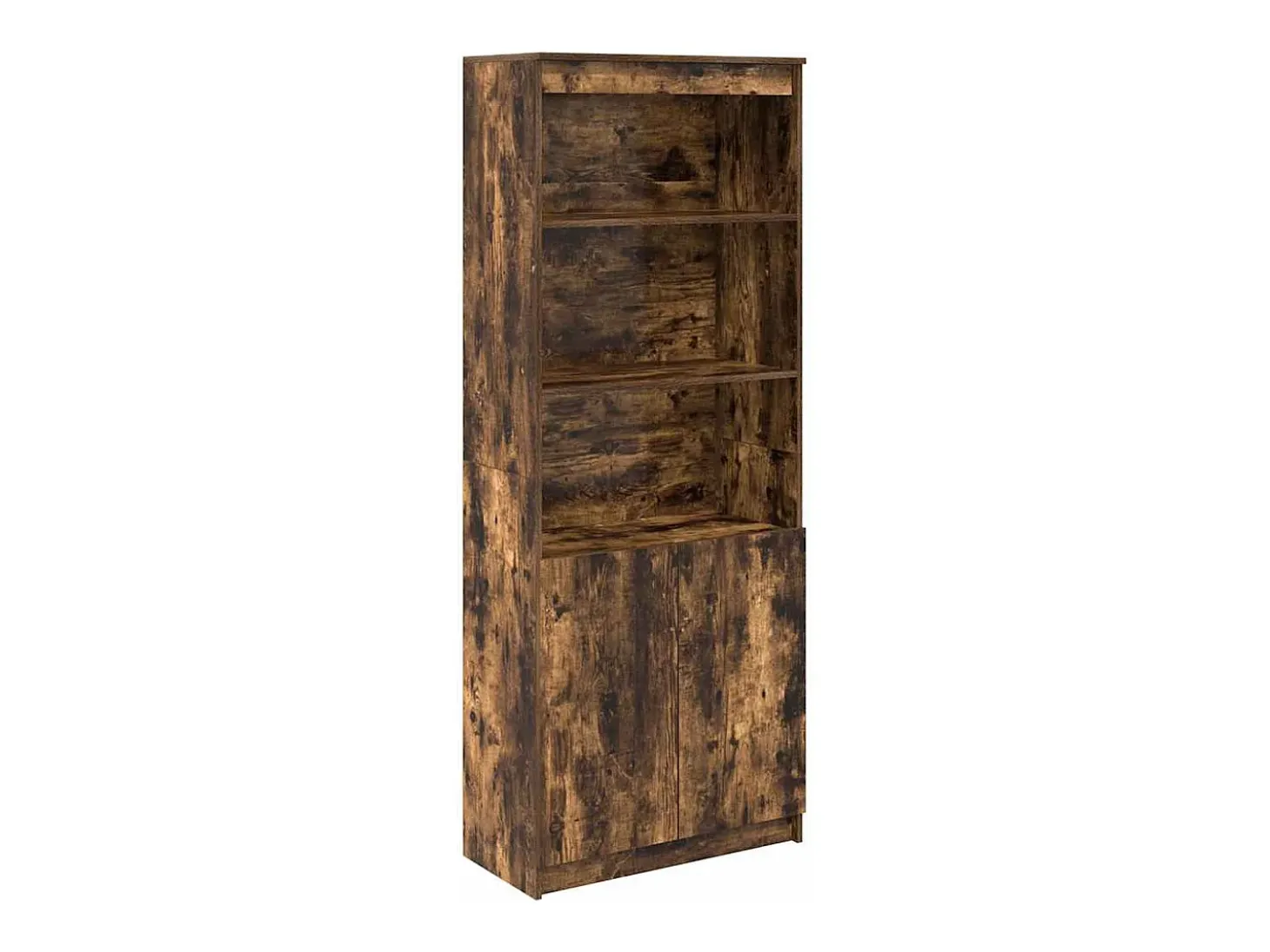 Aparador alto madera de ingeniería roble ahumado 70x35x180 cm