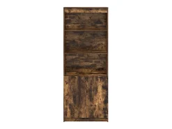 Aparador alto madera de ingeniería roble ahumado 70x35x180 cm