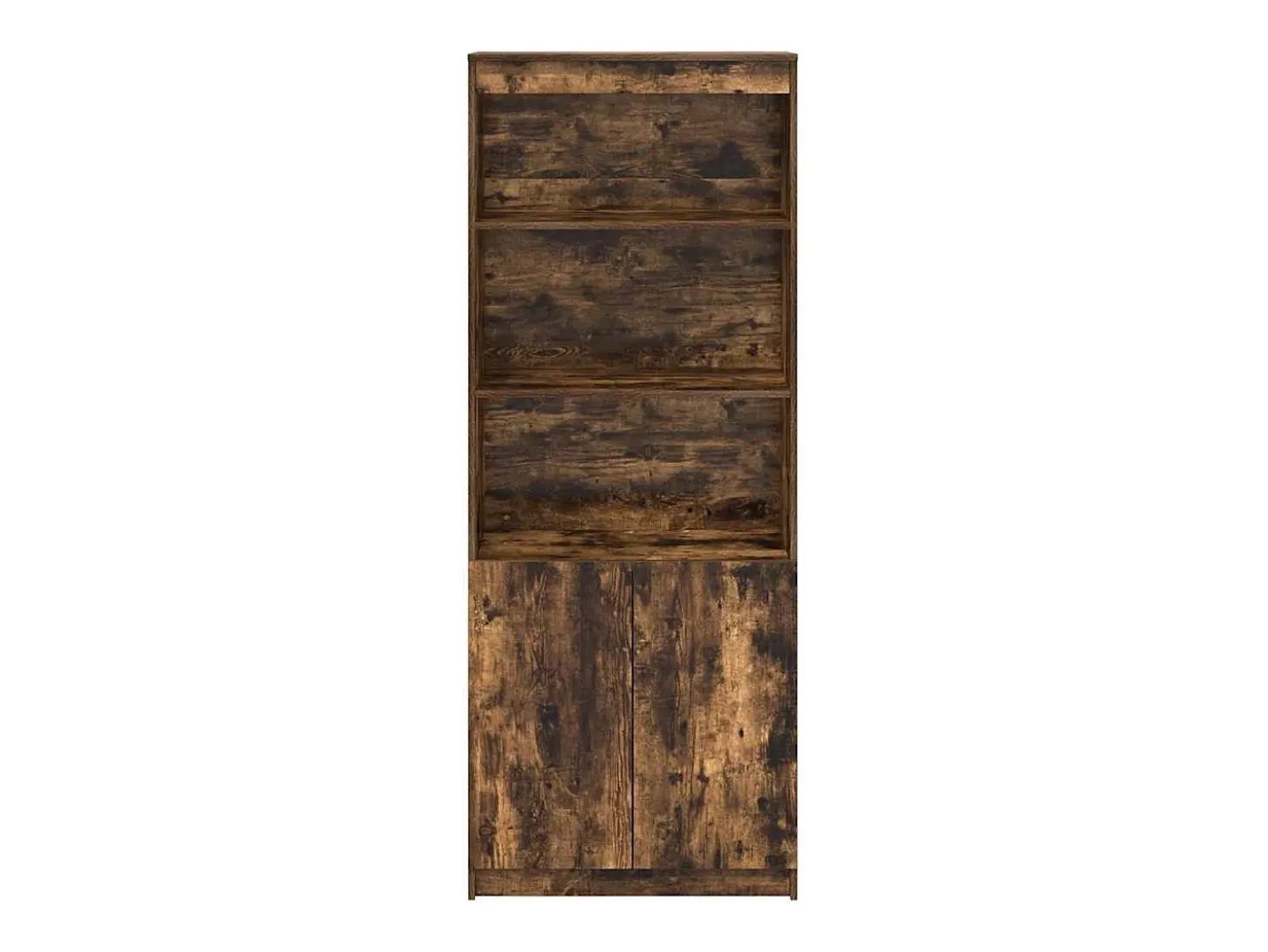 Aparador alto madera de ingeniería roble ahumado 70x35x180 cm