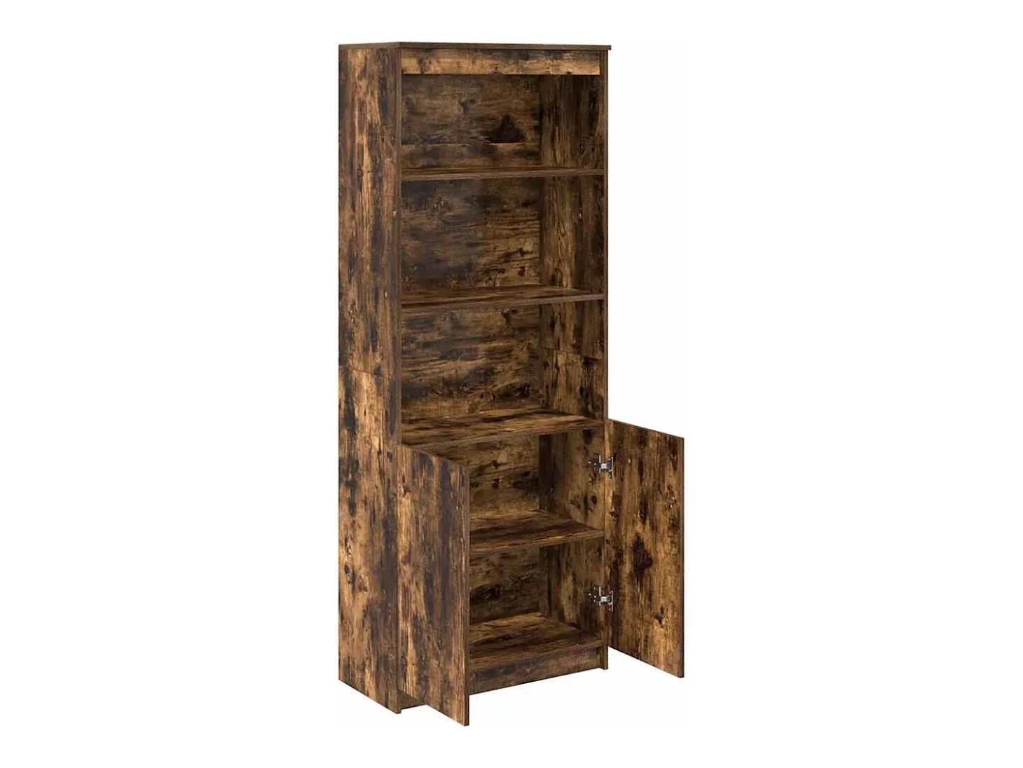 Aparador alto madera de ingeniería roble ahumado 70x35x180 cm