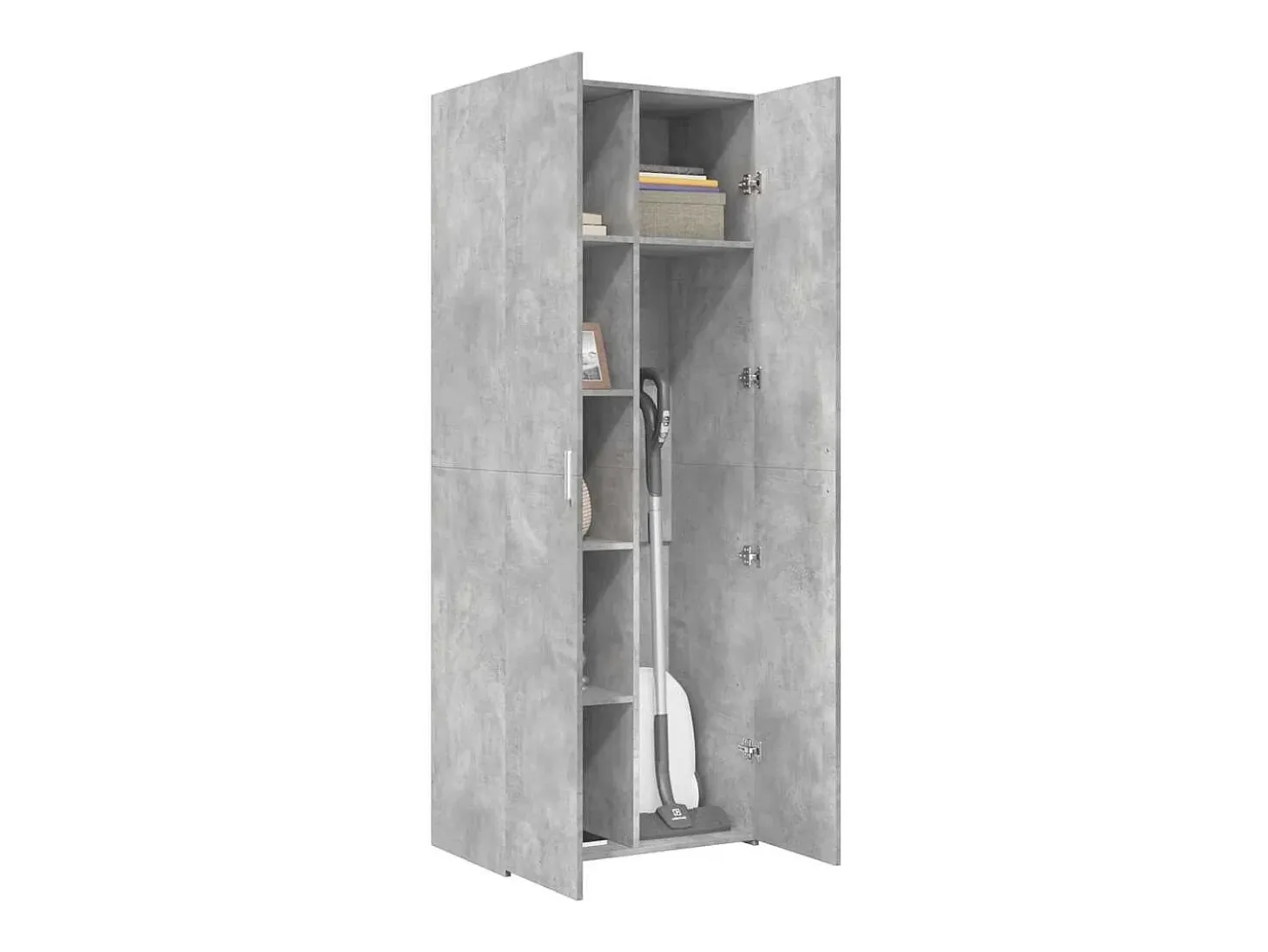 Aparador alto madera de ingeniería gris hormigón 70x42,5x185 cm