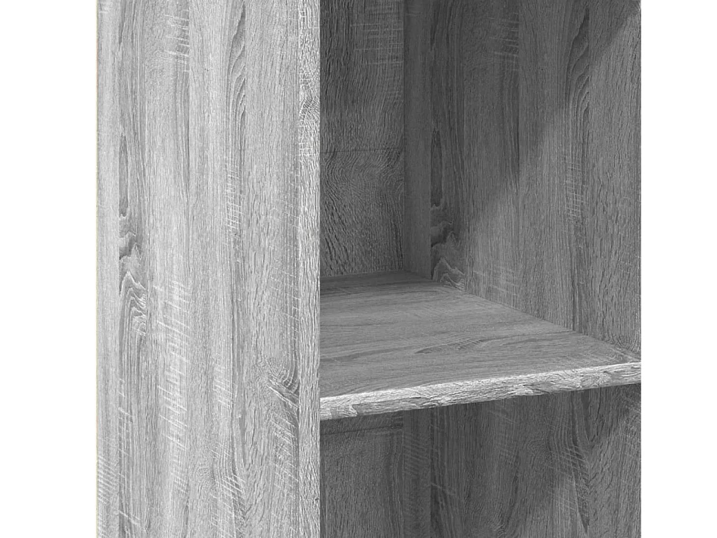 Aparador alto madera de ingeniería gris Sonoma 30x41x124 cm