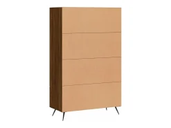 Aparador alto madera de ingeniería roble marrón 69,5x31x115 cm
