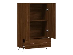 Aparador alto madera de ingeniería roble marrón 69,5x31x115 cm