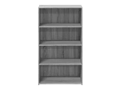 Aparador alto madera de ingeniería gris Sonoma 70x41x124 cm