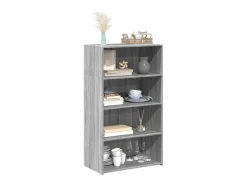 Aparador alto madera de ingeniería gris Sonoma 70x41x124 cm