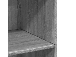 Aparador alto madera de ingeniería gris Sonoma 70x41x124 cm