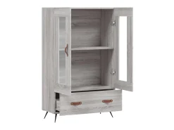 Aparador alto madera de ingeniería gris Sonoma 69,5x31x115 cm ES71465
