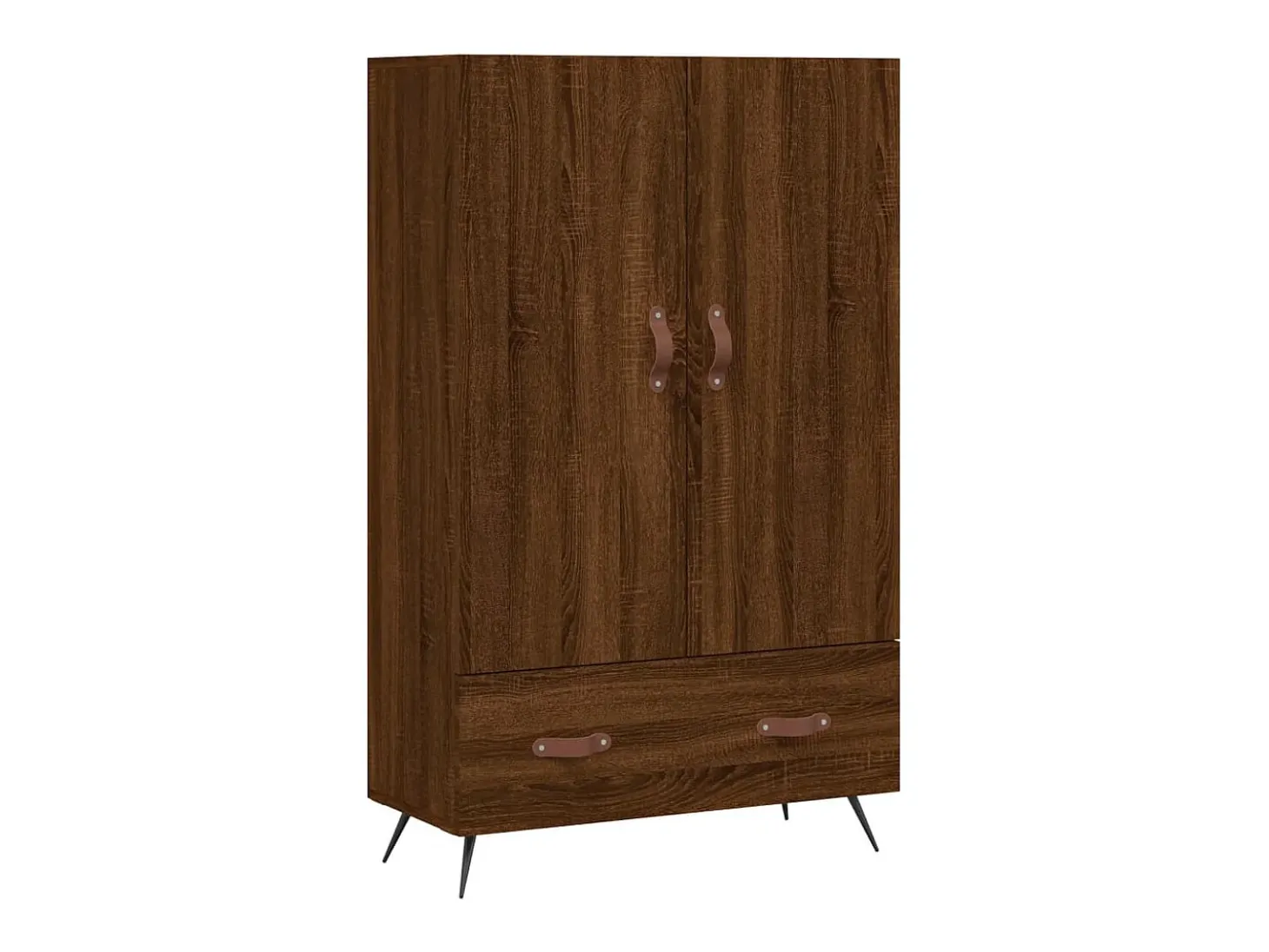 Aparador alto madera de ingeniería roble marrón 69,5x31x115 cm ES11705