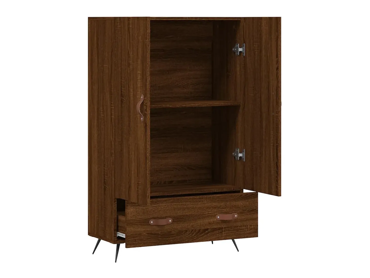 Aparador alto madera de ingeniería roble marrón 69,5x31x115 cm ES11705
