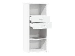 Aparador alto madera de ingeniería blanco 50x42,5x124 cm