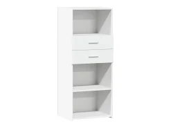 Aparador alto madera de ingeniería blanco 50x42,5x124 cm