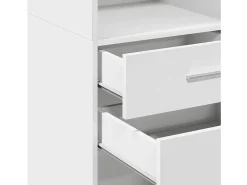 Aparador alto madera de ingeniería blanco 50x42,5x124 cm