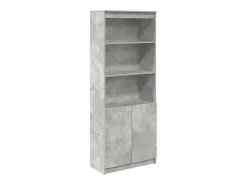 Aparador alto madera de ingeniería gris hormigón 70x35x180 cm