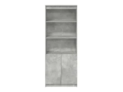 Aparador alto madera de ingeniería gris hormigón 70x35x180 cm