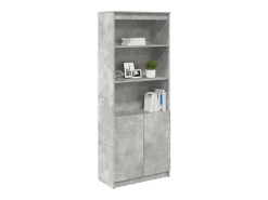 Aparador alto madera de ingeniería gris hormigón 70x35x180 cm