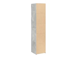 Aparador alto madera de ingeniería gris 40x41x185 cm